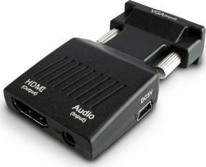 Adapter AV Savio D-Sub (VGA) - HDMI + USB-A + Jack 3.5mm czarny (CL-145) 4