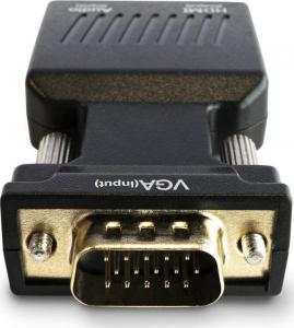 Adapter AV Savio D-Sub (VGA) - HDMI + USB-A + Jack 3.5mm czarny (CL-145) 5