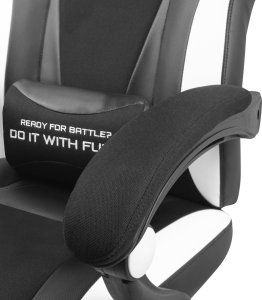 Fotel Fury Avenger M+ czarno-biały (NFF-1710) 10