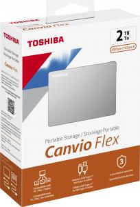 Dysk zewnętrzny HDD Toshiba Canvio Flex 2TB Srebrny (HDTX120ESCAA) 6