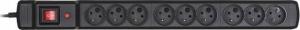 Listwa zasilająca Activejet Combo przeciwprzepięciowa 9 gniazd 3 m czarna 2