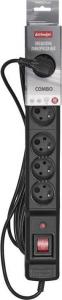 Listwa zasilająca Activejet Combo przeciwprzepięciowa 6 gniazd 5 m czarna 2