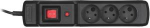 Listwa zasilająca Activejet Combo przeciwprzepięciowa 3 gniazd 5 m czarna 3