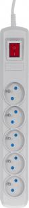 Listwa zasilająca Activejet przeciwprzepięciowa 5 gniazd 5 m biała 3