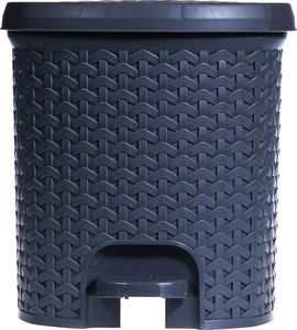 Kosz na śmieci Pepco Kosz na śmieci plastik RATTAN, 5,5 L szary 2