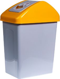 Kosz na śmieci Pepco do segregacji uchylny żółty (319393_05) 1