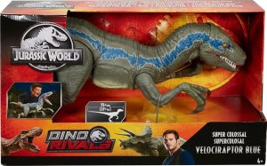 Figurka Mattel Jurassic World Dino Rivals Velociraptor Blue (GCT93) 3