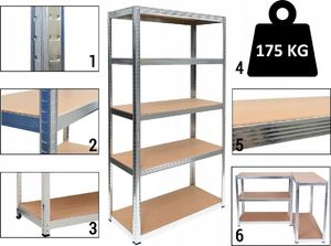Topeshop Regał magazynowy metalowy G9040 MDF 175kg 10