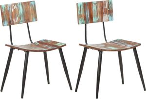 vidaXL VidaXL Krzesła stołowe, 2 szt., lite drewno z odzysku 1
