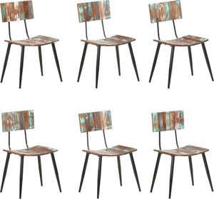 vidaXL VidaXL Krzesła stołowe, 6 szt., lite drewno z odzysku 1