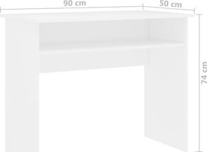 Biurko vidaXL 801170 Białe 90 cm x 50 cm 6