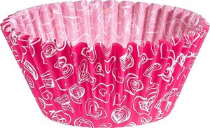 Pepco Komplet papilotek do muffinek 14cm, 100 szt serca 2