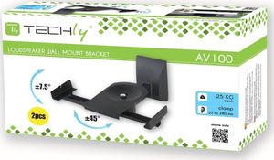 Techly Uchwyt Ścienny Zaciskowy do Głośnika Satelitarnego 2szt. 6