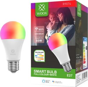 Woox SMART LED WI-FI ŻARÓWKA KOLOROWA RGBW 10W E27 806LM 1