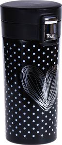 Pepco Kubek termiczny 350ml P50 czarny w kropki 1