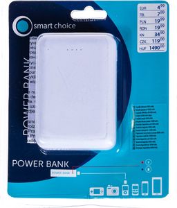 Powerbank Pepco Power Bank, pojemność nominalna 6000mAh Pattern biały 1