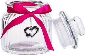 Pepco SŁOIK HEART 650ML , 10,5X15CM różowy 2