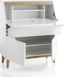 MCA Meble Biurko Sparta - biały sekretarzyk matowy lakierowany 3