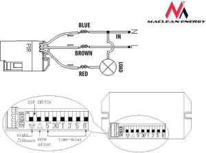 Maclean Czujnik ruchu pir z zew sensorem 800W 360° (MCE32) 3