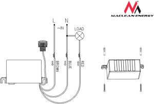Maclean Czujnik zmierzchowy zewnętrzny sonda 2000W (MCE34) 3