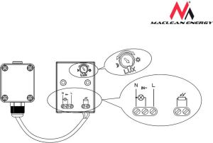 Maclean Czujnik zmierzchowy zewnętrzny sonda 2300W (MCE35) 2