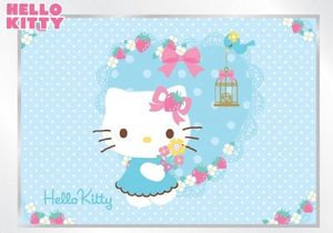 VE Fototapeta na flizelinie Hello Kitty Niebieskie Serduszko XL 1