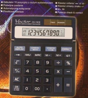 Kalkulator Vector CD-1181 II (ZI1016) 3