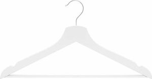 Springos Wieszaki na ubrania drewniane zestaw 3 szt. białe UNIWERSALNY 7