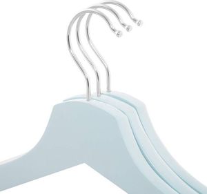 Springos Wieszaki na ubrania drewniane zestaw 3 szt. niebieskie UNIWERSALNY 7