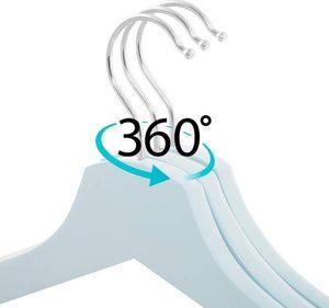 Springos Wieszaki na ubrania drewniane zestaw 3 szt. niebieskie UNIWERSALNY 9