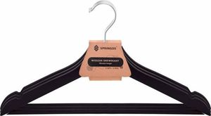 Springos Wieszaki na ubrania drewniane zestaw 3 szt. czarne UNIWERSALNY 11