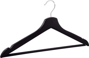 Springos Wieszaki na ubrania drewniane zestaw 3 szt. czarne UNIWERSALNY 5