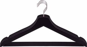 Springos Wieszaki na ubrania drewniane zestaw 3 szt. czarne UNIWERSALNY 9