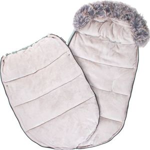 Springos Śpiworek do wózka 4w1, śpiwór z futerkiem do sanek, gondoli 90 cm zielony UNIWERSALNY 11