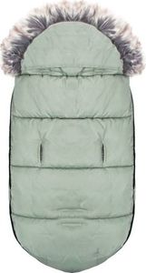Springos Śpiworek do wózka 4w1, śpiwór z futerkiem do sanek, gondoli 90 cm zielony UNIWERSALNY 5