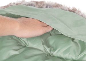 Springos Śpiworek do wózka 4w1, śpiwór z futerkiem do sanek, gondoli 90 cm zielony UNIWERSALNY 7