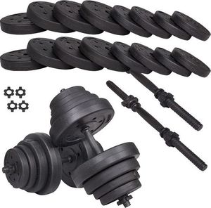 Springos Hantle kompozytowe gryf 40 kg zestaw 2x20kg UNIWERSALNY 1