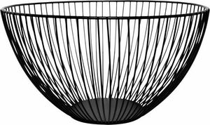 Springos Kosz na owoce, koszyk metalowy 25x15 cm czarny UNIWERSALNY 2