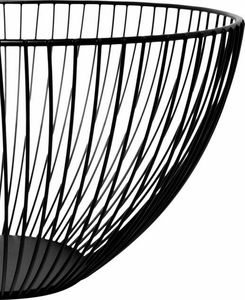 Springos Kosz na owoce, koszyk metalowy 25x15 cm czarny UNIWERSALNY 4