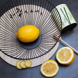 Springos Kosz na owoce, koszyk metalowy 25x15 cm czarny UNIWERSALNY 7