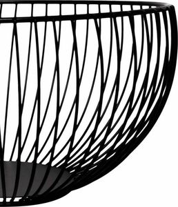 Springos Kosz na owoce, koszyk metalowy 19x11 cm czarny UNIWERSALNY 4