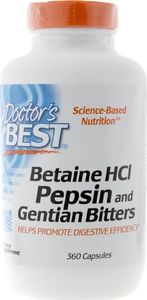 DOCTORS BEST Doctor's Best Betaine Hcl Pepsin Gentian Bitters - 360 kapsułek 1