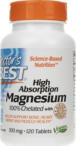 DOCTORS BEST Doctor's Best Chelat Magnezu (Magnesium Chelated) - 120 tabletek 1