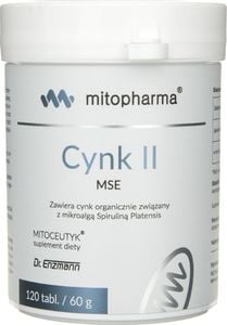Mito Pharma Dr Enzmann Cynk dwuwartościowy MSE - 120 tabletek 1