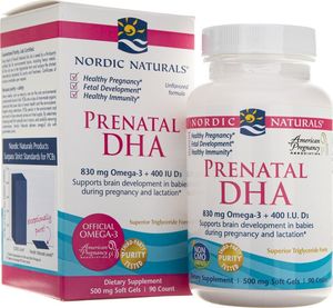 Nordic naturals Nordic Naturals Prenatal DHA 830 mg bezsmakowy - 90 kapsułek 1