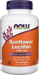 NOW Foods Now Foods Sunflower Lecithin (Lecytyna Słonecznikowa) 1200 mg - 100 kapsułek 1