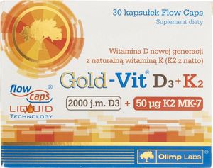 Olimp Labs Olimp Gold-Vit D3 2000 j.m. + K2 - 30 kapsułek 1