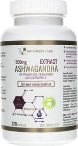 Progress Labs Progress Labs Ashwagandha Ekstrakt 500 mg - 120 kapsułek 1