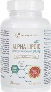 Progress Labs Progress Labs Kwas Alfa Liponowy (ALA) 600 mg - 120 kapsułek 1