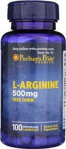 Puritans Pride Puritan's Pride L-Arginina 500 mg - 100 kapsułek 1